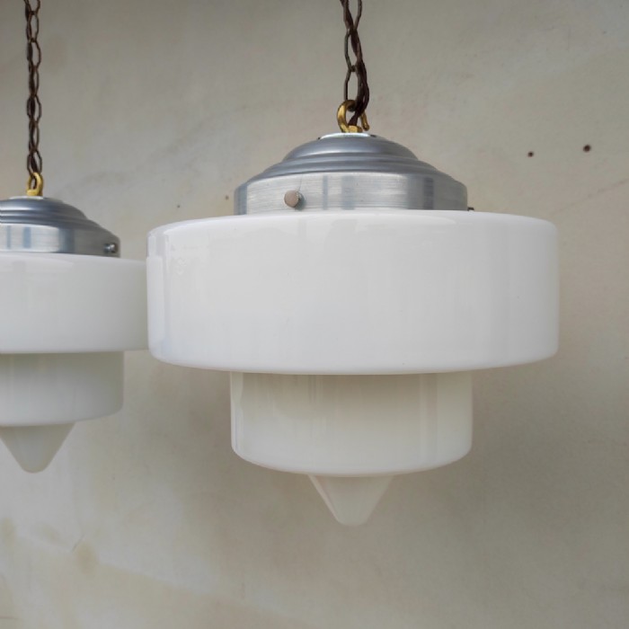 Immagine dell'articolo Lampade a sospensione Lampade art deco a sospensione vintage (coppia) D25 n.469