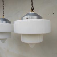 Miniatura dell'articolo Lampade a sospensione Lampade art deco a sospensione vintage (coppia) D25 n.469