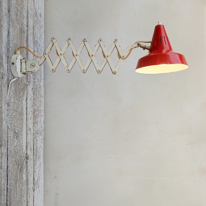 Passa il mouse sull'immagine per ingrandire Lampada da parete a pantografo vintage - foto 1
