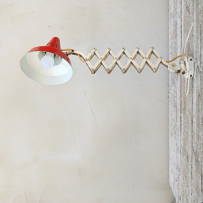 Passa il mouse sull'immagine per ingrandire Lampada da parete a pantografo vintage - foto 15