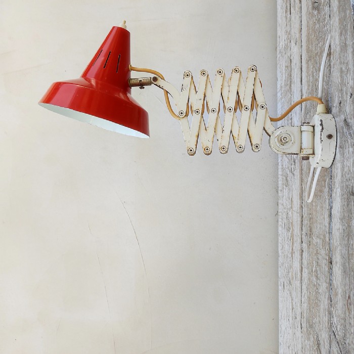 Passa il mouse sull'immagine per ingrandire Lampada da parete a pantografo vintage - foto 11