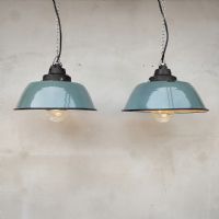 Miniatura dell'articolo Lampade industriali vintage a sospensione (coppia) - Oggetto n.170