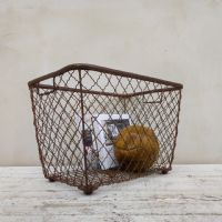 Miniatura dell'articolo Contenitori Cesta industriale in ferro vintage n.422