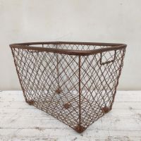 Miniatura dell'articolo Contenitori Cesta industriale in ferro vintage n.422