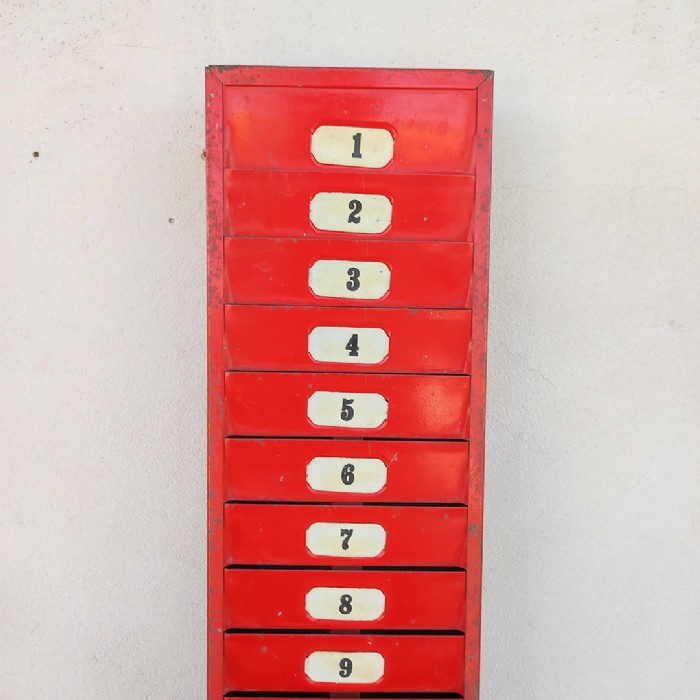Miniatura dell'articolo Casellario porta cartellini industriale vintage - Oggetto n.299