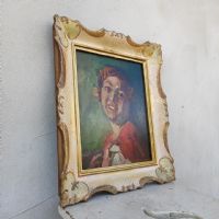 Ingrandisci l'immagine Miniatura dell'articolo Dipinto Ritratto di ragazza olio su legno anni 30 n.343
