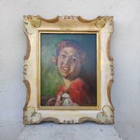 Ritratto di ragazza olio su legno anni 30 n°NaN di colore Misto