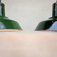 Miniatura dell'articolo Lampade industriali vintage Cecoslovacchia a sospensione (coppia) - Oggetto n.172