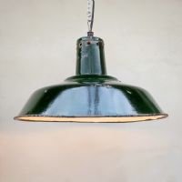 Miniatura dell'articolo Lampade industriali vintage Cecoslovacchia a sospensione (coppia) - Oggetto n.172