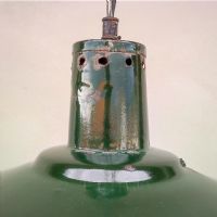 Miniatura dell'articolo Lampade industriali vintage Cecoslovacchia a sospensione (coppia) - Oggetto n.172