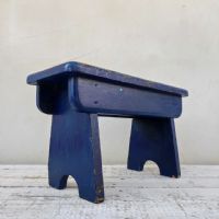 Sgabello rurale di campagna vintage n�NaN di colore Blu