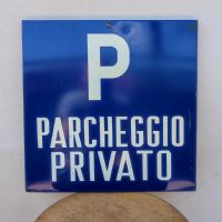Miniatura dell'articolo Cartello segnaletico parcheggio privato vintage - Oggetto n.106