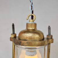 Ingrandisci l'immagine Miniatura dell'articolo Lampada industriale navale a sospensione Lampada navale General Electric Company UK vintage n.371