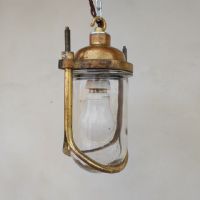 Ingrandisci l'immagine Miniatura dell'articolo Lampada industriale navale a sospensione Lampada navale General Electric Company UK vintage n.371