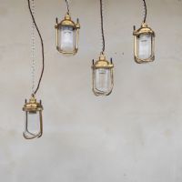 Ingrandisci l'immagine Miniatura dell'articolo Lampada industriale navale a sospensione Lampada navale General Electric Company UK vintage n.371