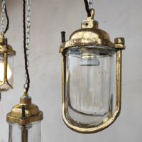 Ingrandisci l'immagine Miniatura dell'articolo Lampada industriale navale a sospensione Lampada navale General Electric Company UK vintage n.371