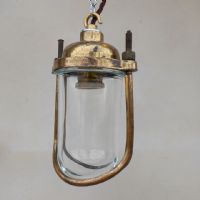 Ingrandisci l'immagine Miniatura dell'articolo Lampada industriale navale a sospensione Lampada navale General Electric Company UK vintage n.371