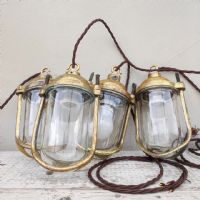 Ingrandisci l'immagine Miniatura dell'articolo Lampada industriale navale a sospensione Lampada navale General Electric Company UK vintage n.371