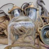 Ingrandisci l'immagine Miniatura dell'articolo Lampada industriale navale a sospensione Lampada navale General Electric Company UK vintage n.371