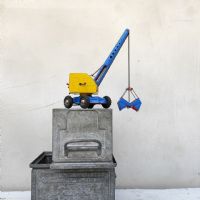 Ingrandisci l'immagine Miniatura dell'articolo Giocattoli Escavatore giocattolo made in U.S. Zone Germany vintage n.344