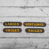 Targhe industriali vintage n°NaN di colore Ghisa / giallo