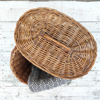 Miniatura dell'articolo Contenitori Cesta in vimini vintage n.389