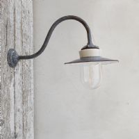 Lampada industriale vintage da parete ungherese D23,5 n�NaN di colore Blu pastello / bianco