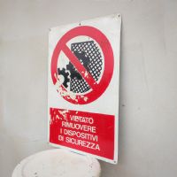 Miniatura dell'articolo Cartello industriale sicurezza vintage - Oggetto n.109