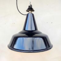 Lampada industriale a sospensione vintage D30 n°NaN di colore Nero / bianco