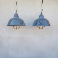 Miniatura dell'articolo Lampada industriale a sospensione Lampada industriale a sospensione Ungherese vintage D36 n.423