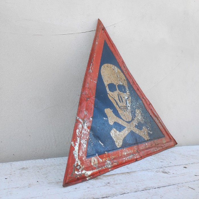 Immagine dell'articolo Cartello segnaletico Cartello segnaletico di pericolo di morte ENPI vintage  n.441