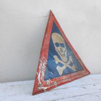 Miniatura dell'articolo Cartello segnaletico Cartello segnaletico di pericolo di morte ENPI vintage  n.441