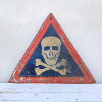 Cartello segnaletico di pericolo di morte ENPI vintage  n�NaN di colore Misto