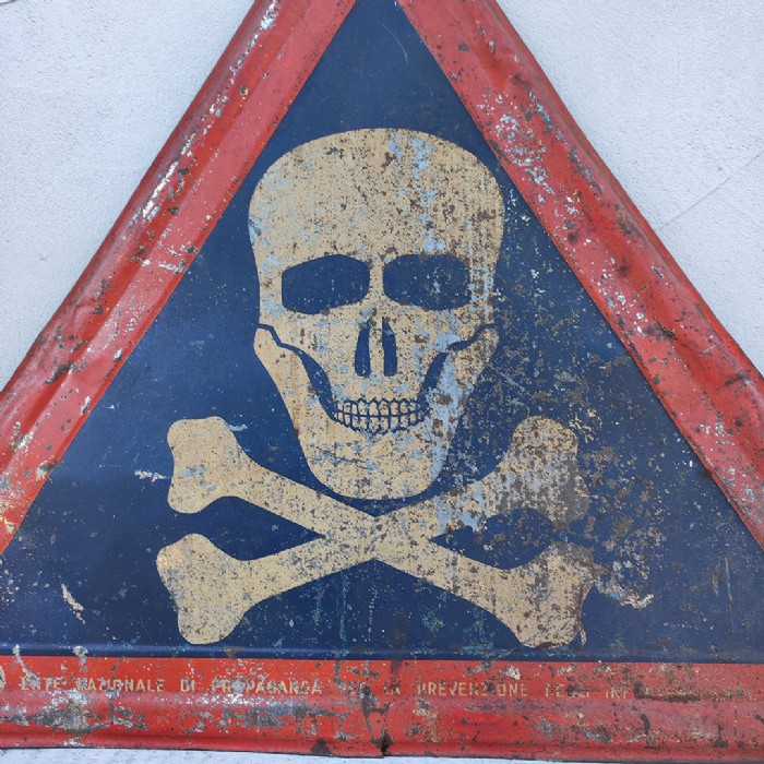 Immagine dell'articolo Cartello segnaletico Cartello segnaletico di pericolo di morte ENPI vintage  n.441