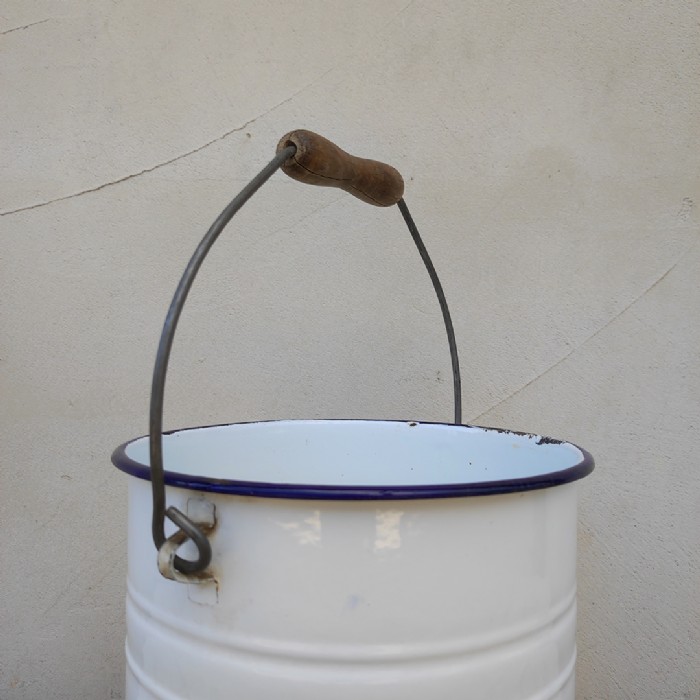 Passa il mouse sull'immagine per ingrandire Secchiello smaltato con manico vintage - foto 6