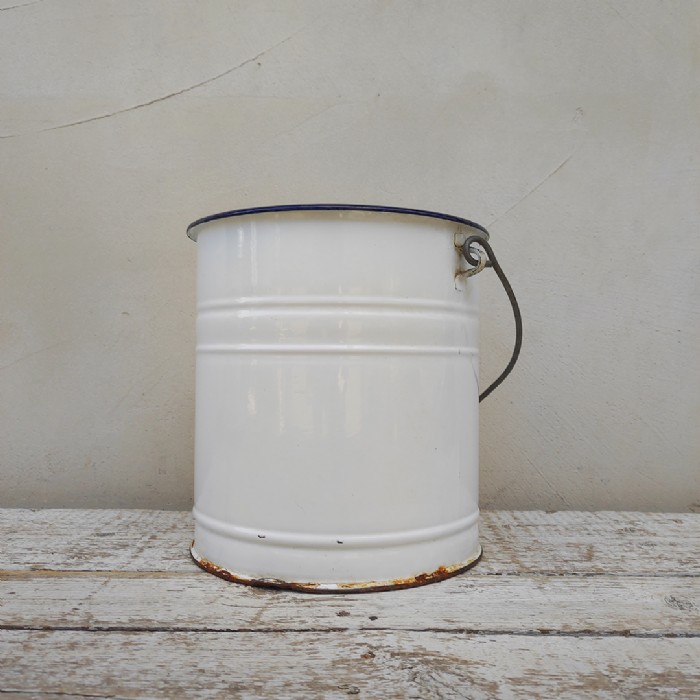 Passa il mouse sull'immagine per ingrandire Secchiello smaltato con manico vintage - foto 4