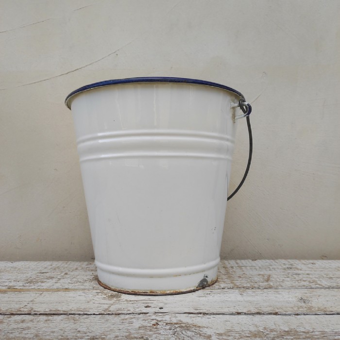 Passa il mouse sull'immagine per ingrandire Secchiello smaltato con manico vintage - foto 4
