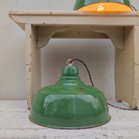 Miniatura dell'articolo Lampada industriale a sospensione Lampade (2) industriali a sospensione vintage D31 n.390