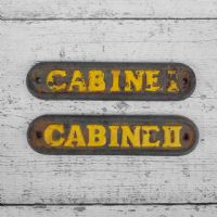 Targhe industriali vintage n°NaN di colore Ghisa / giallo