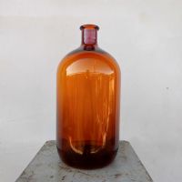 Miniatura dell'articolo Bottiglia da farmacia in vetro ambrato 6 Lt vintage - Oggetto n.180