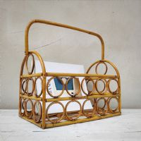 Miniatura dell'articolo Portariviste midcentury in bamboo vintage - Oggetto n.183