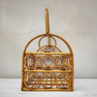 Miniatura dell'articolo Portariviste midcentury in bamboo vintage - Oggetto n.183