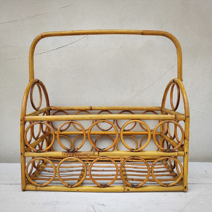 Miniatura dell'articolo Portariviste midcentury in bamboo vintage - Oggetto n.183