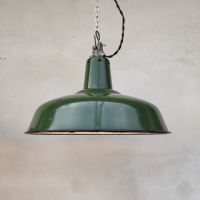 Miniatura dell'articolo Lampada industriale a sospensione Lampade (2) industriali a sospensione francesi vintage D35,5 n.442