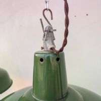 Miniatura dell'articolo Lampada industriale a sospensione Lampade (2) industriali a sospensione francesi vintage D35,5 n.442