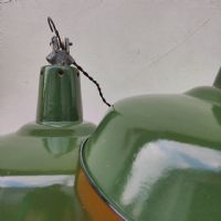 Miniatura dell'articolo Lampada industriale a sospensione Lampade (2) industriali a sospensione francesi vintage D35,5 n.442