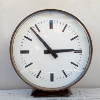 Miniatura dell'articolo Grande orologio industriale bifacciale vintage - Oggetto n.303