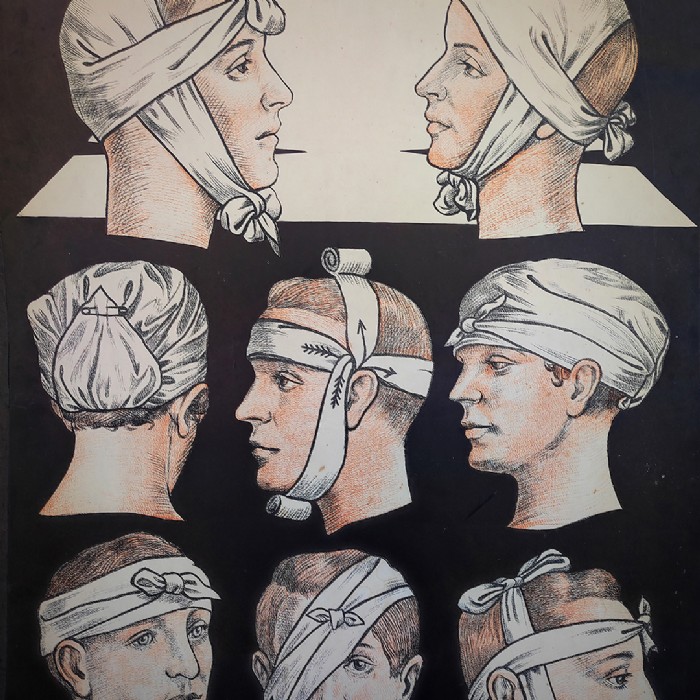 Passa il mouse sull'immagine per ingrandire Immagine dell'articolo Poster Set di 4 poster medici didattici anni 30 n.321