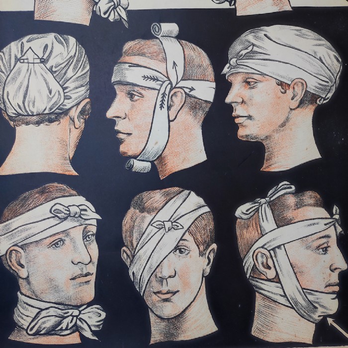 Passa il mouse sull'immagine per ingrandire Immagine dell'articolo Poster Set di 4 poster medici didattici anni 30 n.321