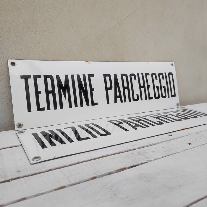 Miniatura dell'articolo Targhe segnaletiche di avviso vintage - Oggetto n.114